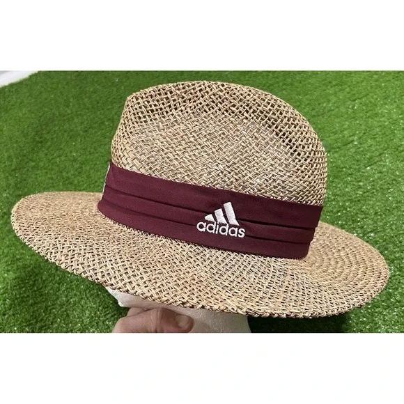 Texas A&M Adidas Hat S/M Aggie Football Straw Hat Sun Hat Never Worn Gambler Hat - Picture 2 of 9